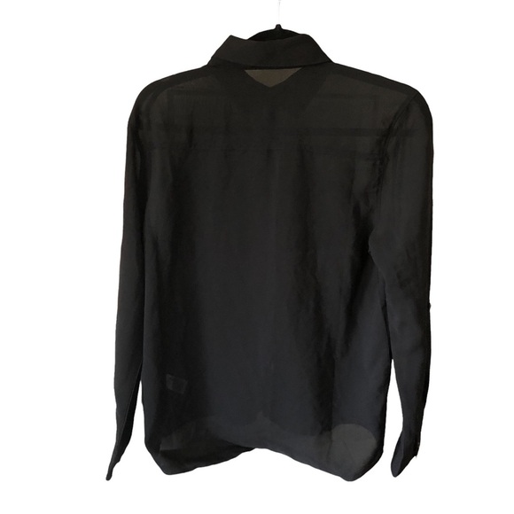 Aeropostale Black Sheer Button-down Shirt - Picture 4 of 9
